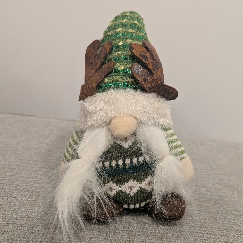 Scandinavian Christmas Gnome Green Home Decor Accents NWOT